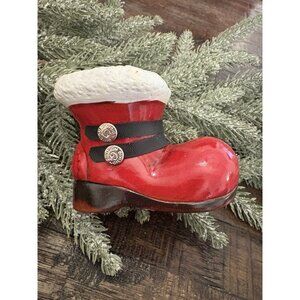 Santa Boot Votive Candle Holder Christmas Decor